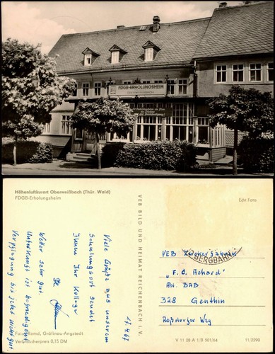 Ansichtskarte oberweißbach - ansichtskarte,