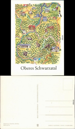 Oberweißbach landkarten - oberweißbach, ak