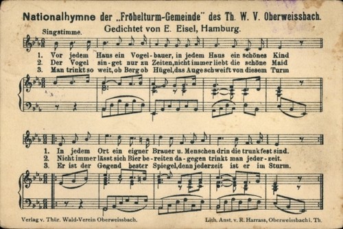 Lied oberweißbach im - ak,