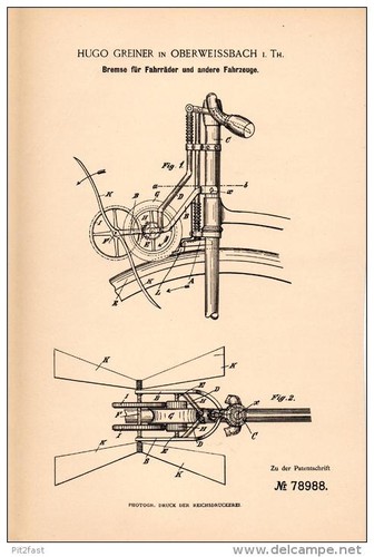 Original patentschrift hugo - patentschrift,